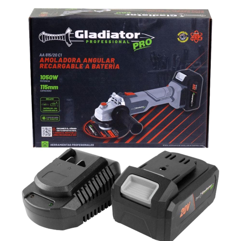 Foto 6 pulgar | Miniesmeril Gladiator Aa 815/20 4-1/2' 120v + Batería 3.0 Ah