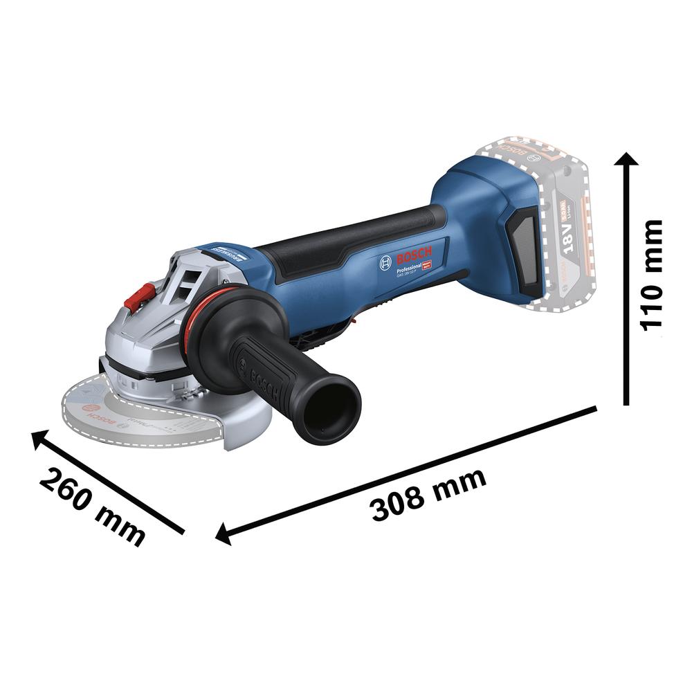 Foto 6 | Miniesmeriladora Bosch Gws 18v-10 P 4-1/2' 18v 9000rpm S/b