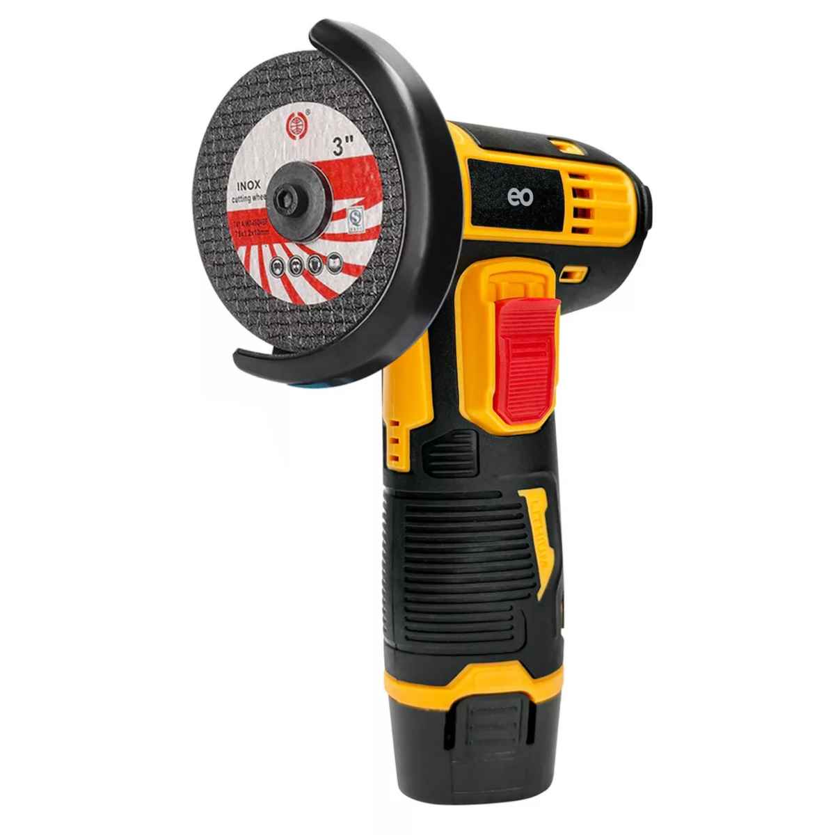 Mini Esmeriladora Angular Inalámbrica Eo Safe Imports Esi-14946-1 Amarillo