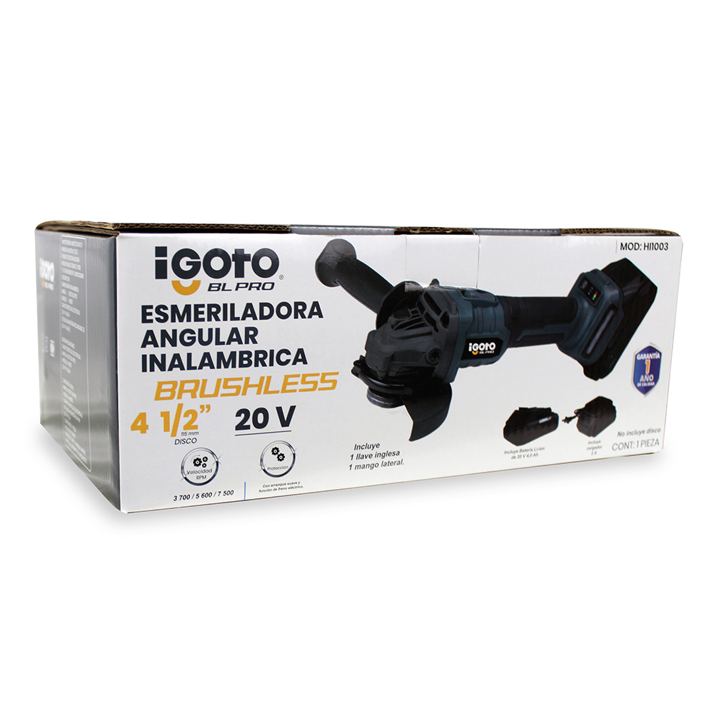 Foto 4 pulgar | Esmeriladora Angular Brushless 20 V Inalambrica
