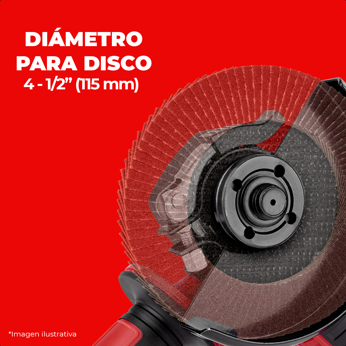 Foto 4 pulgar | Esmeriladora Angular Inalámbrica Brushless 20 V Energizer 3 Piezas
