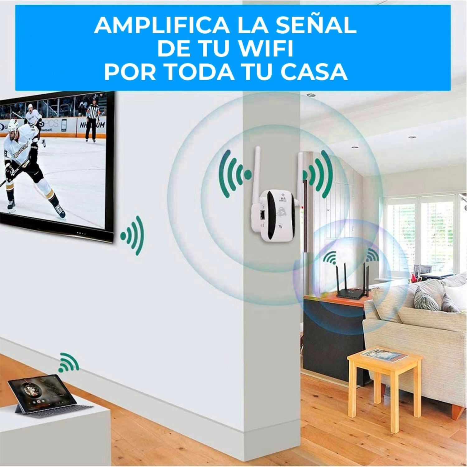 Foto 8 pulgar | Repetidor Wifi 2 Antenas 300mps