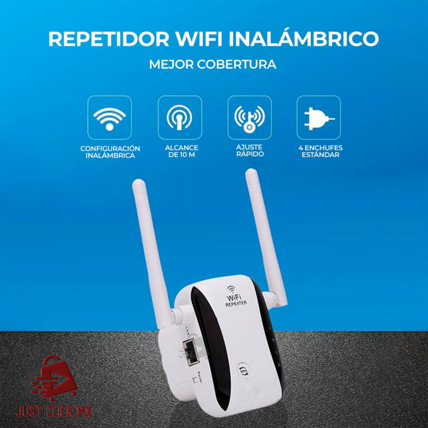 Foto 9 pulgar | Repetidor Wifi 2 Antenas 300mps