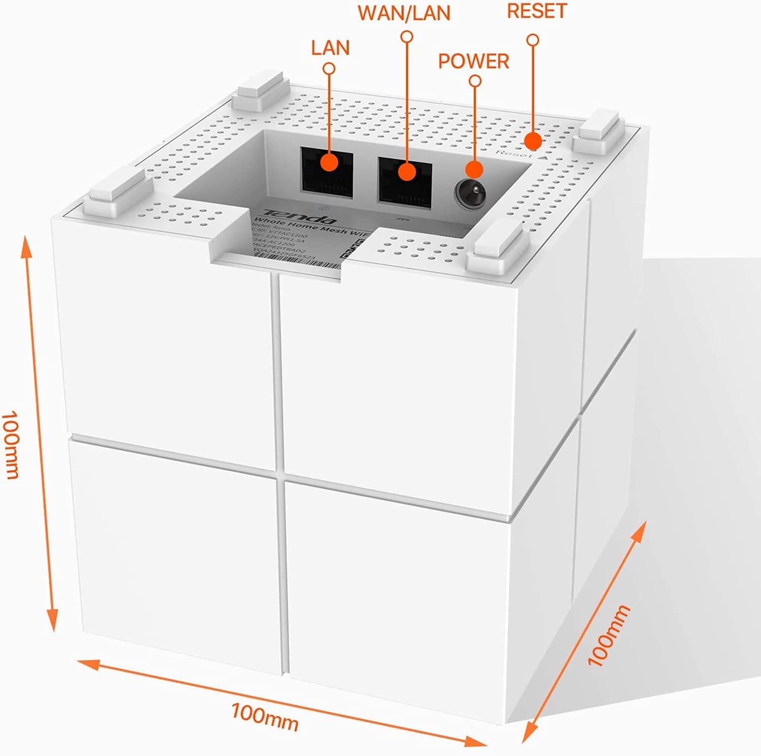 Foto 4 pulgar | Sistema Wifi En Malla Tenda Nova Mw6 Ac1200, Paquete De 2, 4000 Pies Cuadrados - Venta Internacional.
