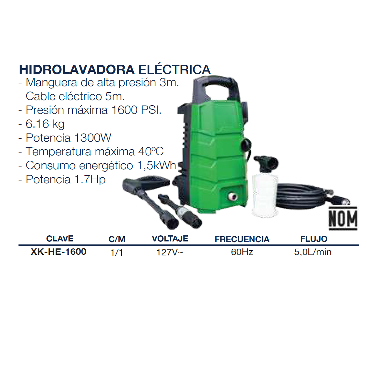 Foto 3 pulgar | Hidrolavadora Electrica Portátil Alfa 1600 Psi 1.7 Hp color Verde