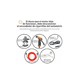 Foto 2 | Limpiador Portátil Alta Presión Pistola Hidrolavadora