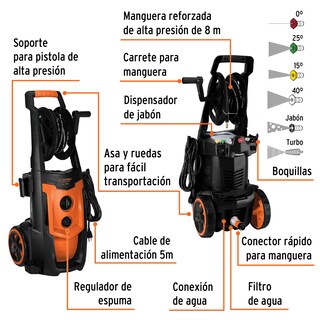 Foto 2 | Hidrolavadora Eléctrica Truper Expert con Motor de Inducción 2000 psi