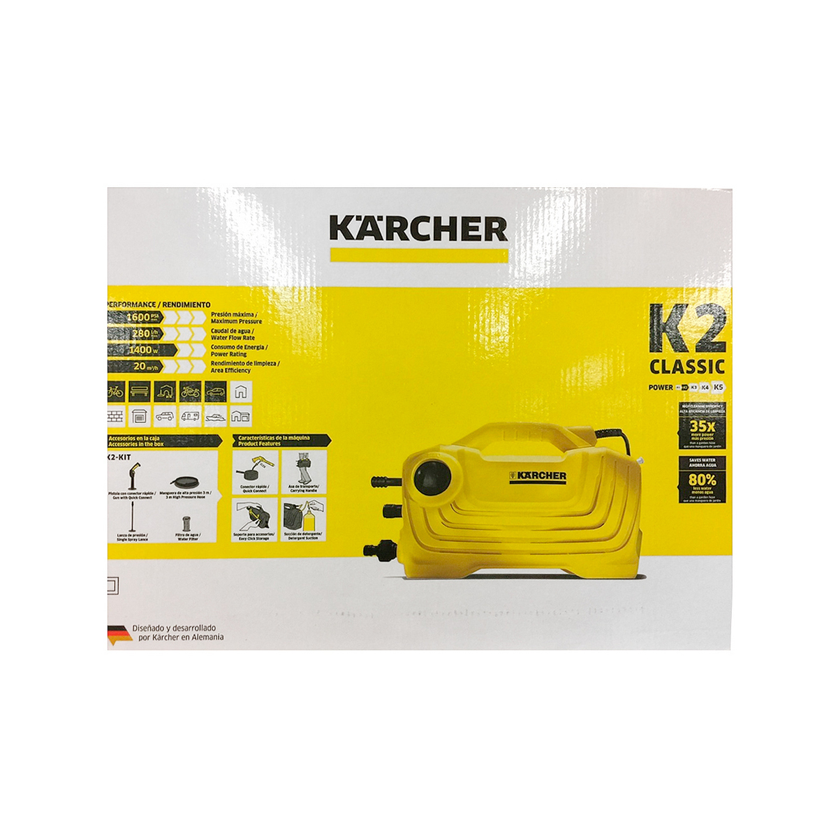 Foto 6 pulgar | Hidrolavadora Eléctrica De Alta Presión K2 Karcher Classic