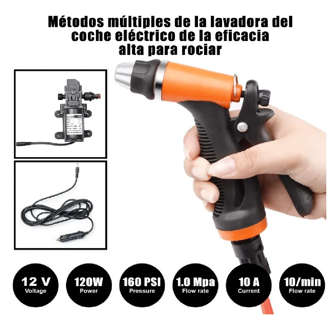 Foto 4 pulgar | Limpiador Portátil Alta Presión Pistola Hidrolavadora  Eo Safe Imports Esi-299 Color Naranja