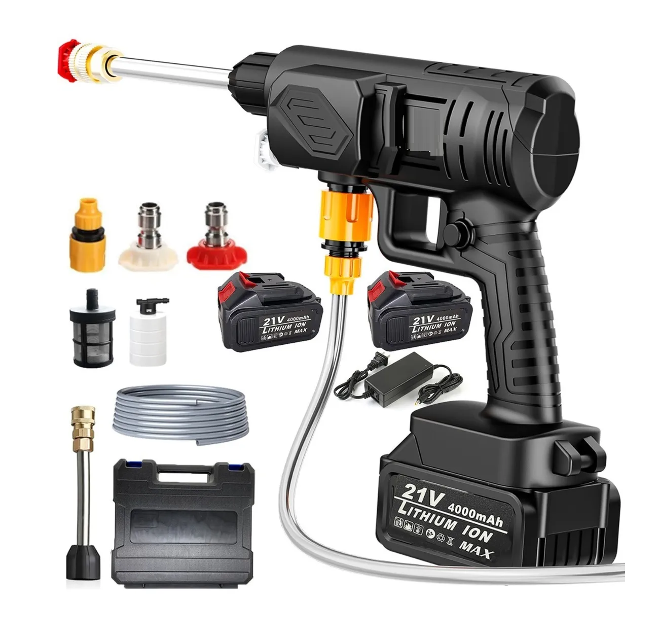 Pistola De Lavado De Coche Inalámbrico Eo Safe Imports Esi-297 Color Negro