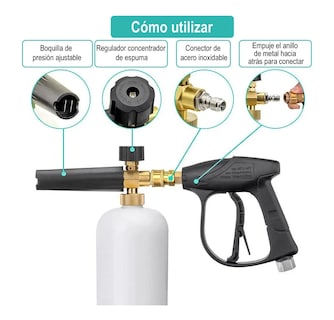 Foto 3 | Kit Pistola Hidrolavadora Con Boquilla Eo Safe Imports Esi-299 Color Blanco