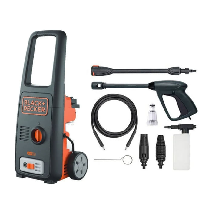 Hidrolavadora Black+Decker BW15 con Pistola y Manguera 1400w