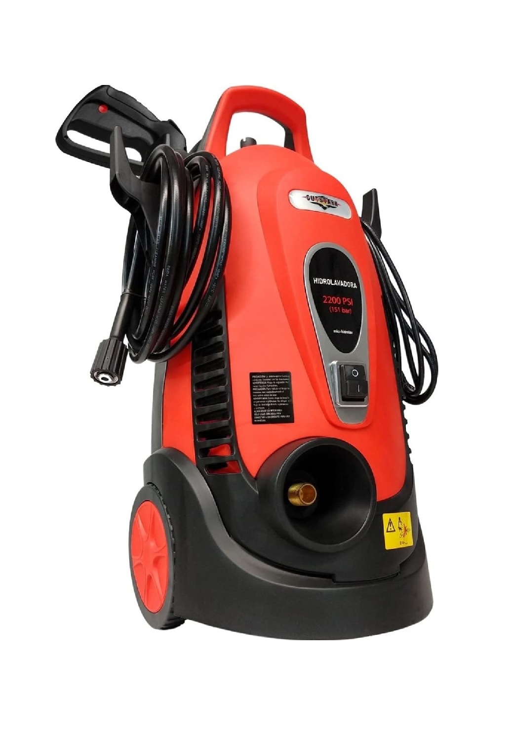 Hidrolavadora Eléctrica lavadora a Presión Rociador 2200 psi / 1800 w GutStark color Naranja