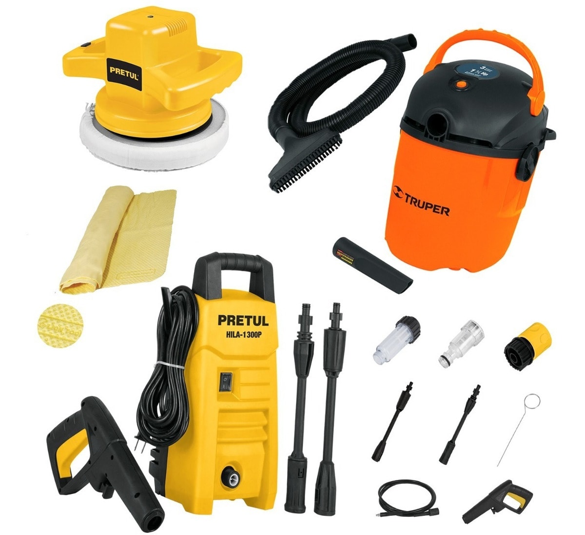 Kit Lavado Hidrolavadora Aspiradora Pulidora + Regalos $10,302