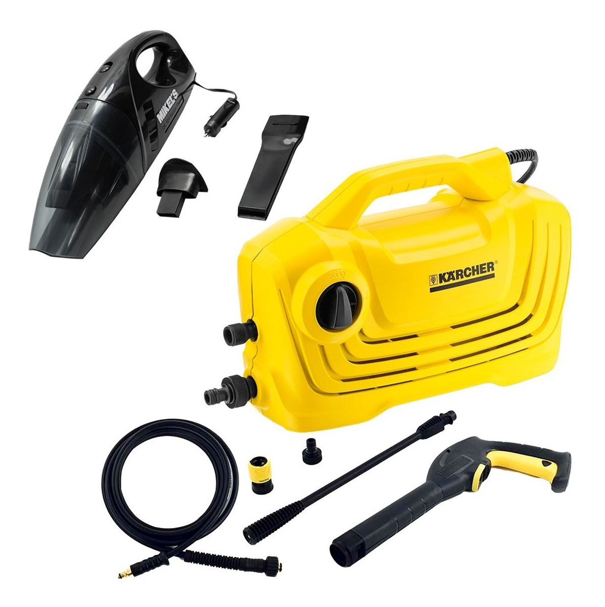 Kit Hidrolavadora Karcher 1400 Psi 6 m + Aspiradora Mikels