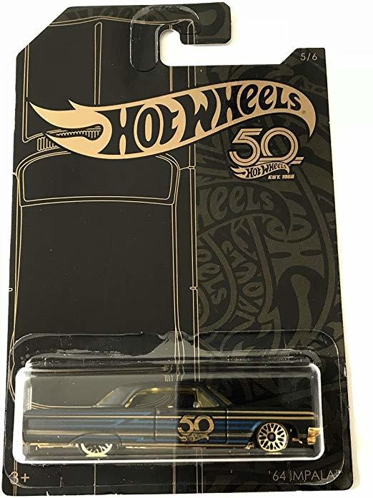 Foto 2 pulgar | Hot Wheels 2018 Series Negro Y Oro 50 Aniversario 1/64 Escal