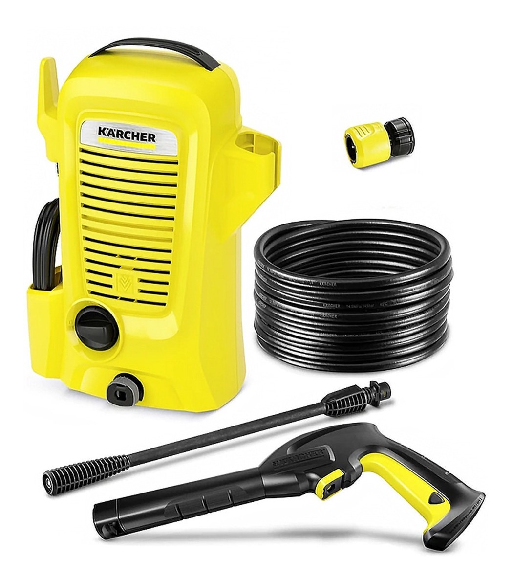 Hidrolavadora Eléctrica Karcher color Amarillo con Accesorios