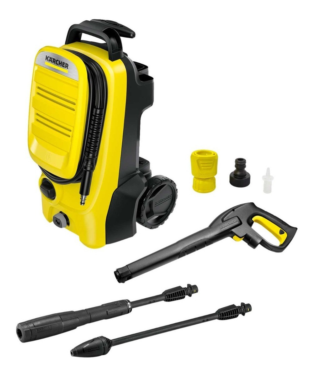 Hidrolavadora Eléctrica Karcher color Amarillo con Accesorios