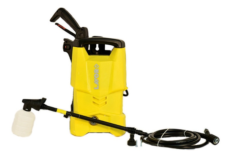 Hidrolavadora Eléctrica LAVOR Rhino 150 color Amarillo One110 1350PSI más Pistola y Manguera de 3M