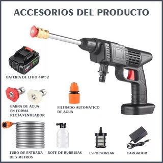 Foto 3 | Hidrolavadora Inalámbrica Eo Safe Imports Esi-7178 para Lavar Autos 11 Piezas Negro