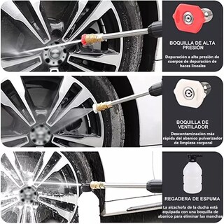 Foto 3 | Hidrolavadora Inalámbrica Eo Safe Imports Esi-7175 Herramienta Eléctrica Limpieza 11 Piezas Negro
