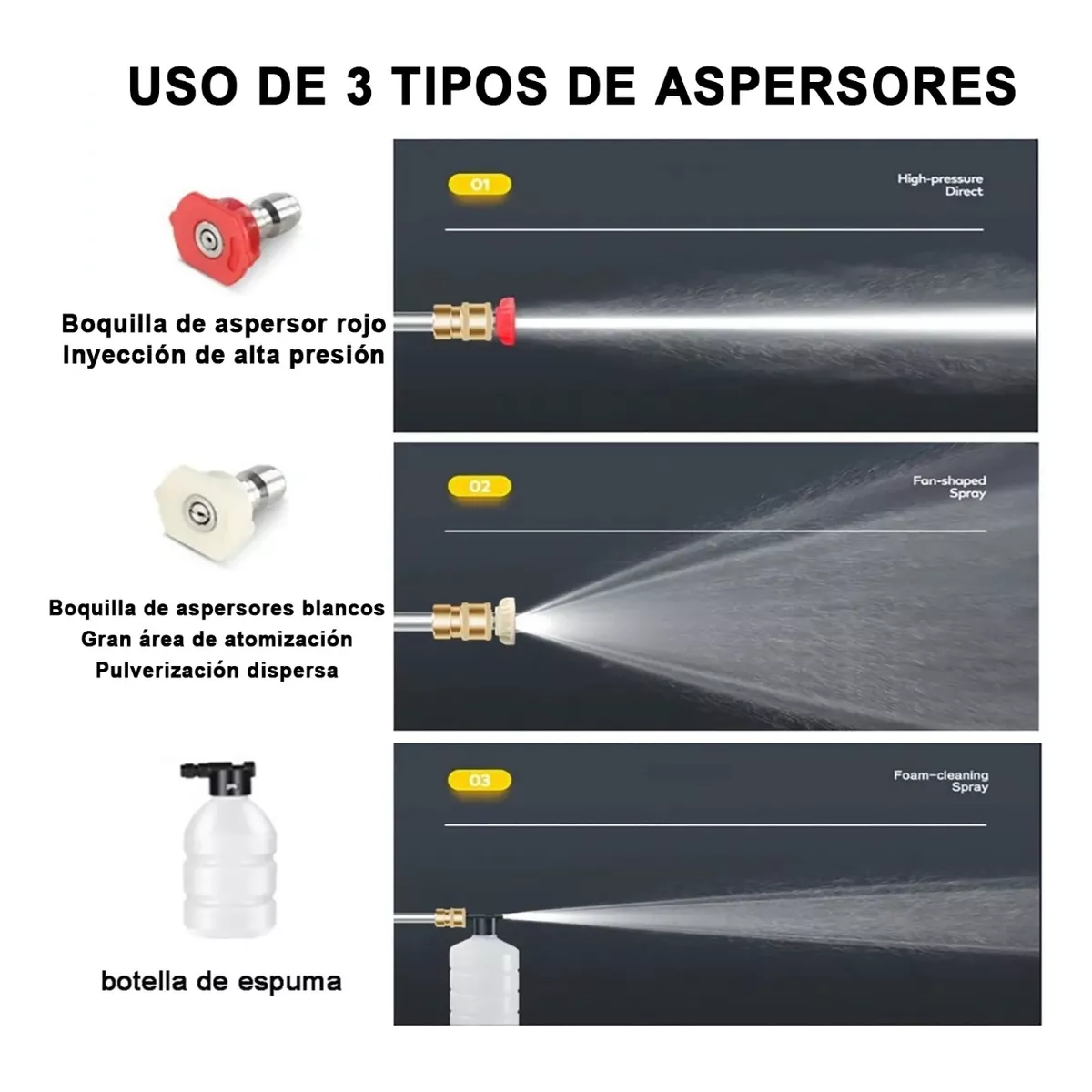 Foto 4 pulgar | Pistola Lavado Auto Eo Safe Imports Esi-7183 Hidrolavadora Inalámbrico 11 Piezas Negro