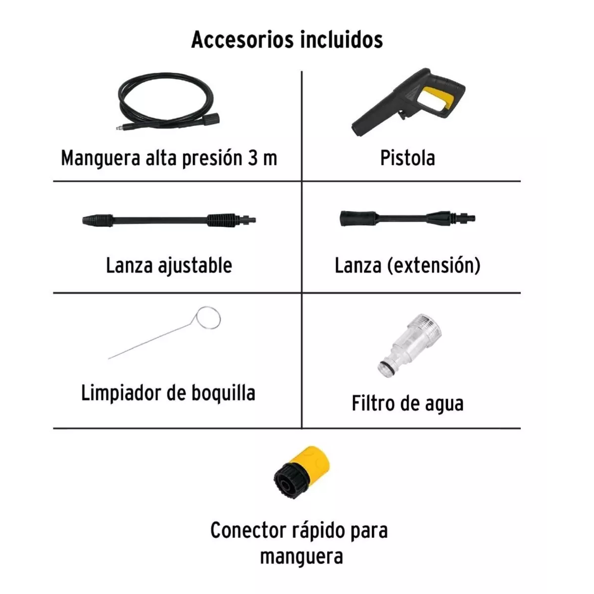 Foto 3 pulgar | Hidrolavadora + Extensión Manguera Eo Safe Imports Esi-7170 color Amarillo 10 Piezas