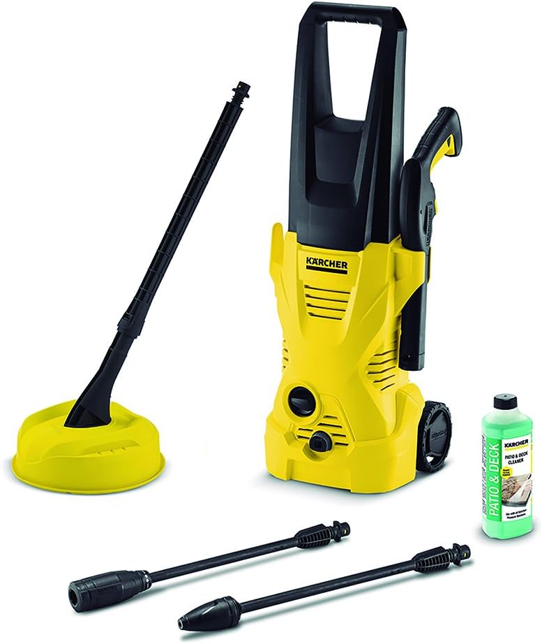 Hidrolavadora Eléctrica Karcher color Amarillo con Accesorios