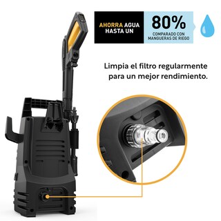 Foto 7 | Hidrolavadora Eléctrica Kingsman Negra Portátil 1300 PSI 1200 W + Accesorios
