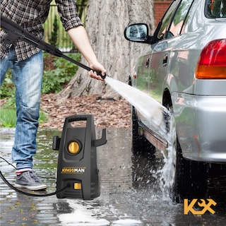 Foto 8 | Hidrolavadora Eléctrica Kingsman Negra Portátil 1300 PSI 1200 W + Accesorios
