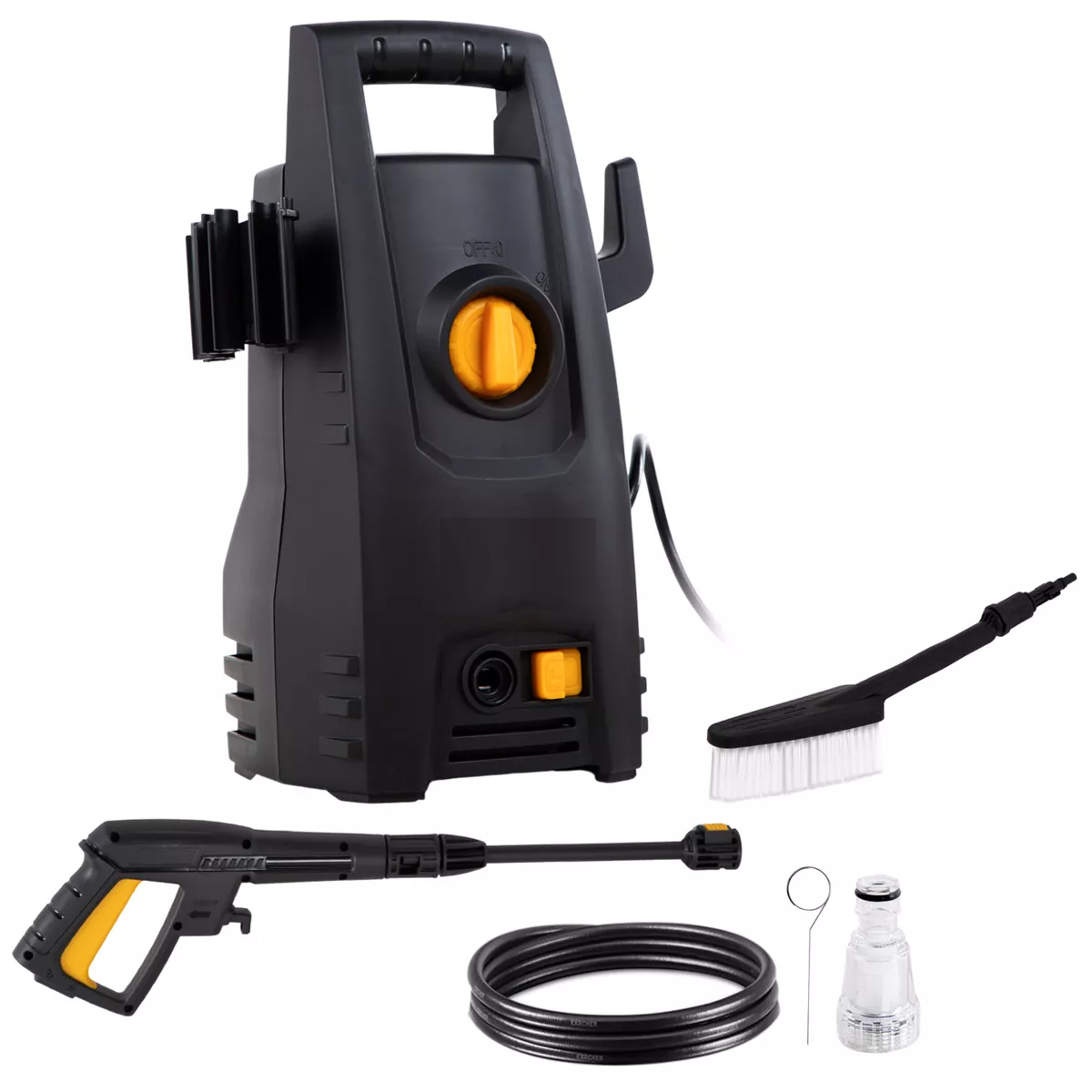 Hidrolavadora Eléctrica Negro1200w Con 1300psi De Presión Máxima Eo Safe Imports Esi-10832 Negro