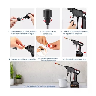 Foto 2 | Pistola De Lavado A Presión Inalámbrica Eléctrica Portátil Eo Safe Imports Esi-12051 Negro