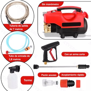 Foto 2 | Hidrolavadora Eléctrica 3000w De Presión Máxima Eo Safe Imports Esi-13227 Rojo