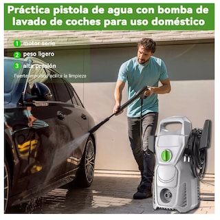 Foto 4 | Hidrolavadora Eléctrica 1400w 1600psi 110v Alta Presión Gris