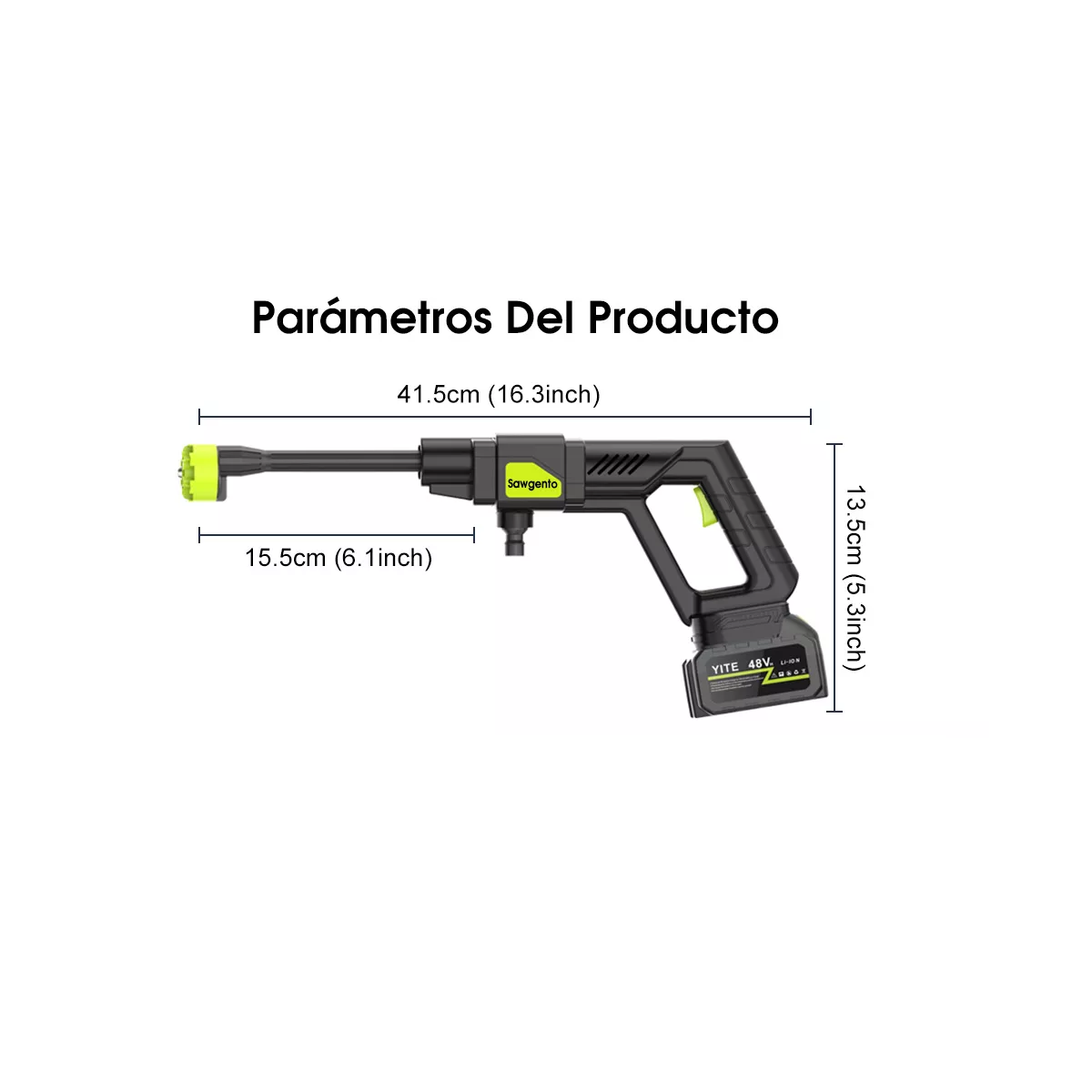 Foto 3 pulgar | Hidrolavadora Pistola Electrica Autos Portatil 2 Batería Eo Safe Imports Multicolor