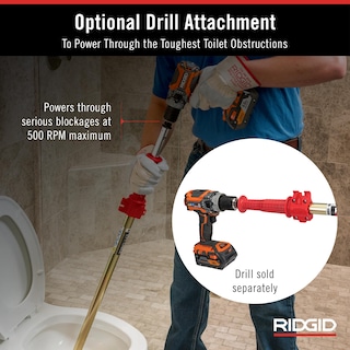 Foto 3 | Barrena Para Inodoro Ridgid K-6p Con Accesorio De Taladro Opcional - Venta Internacional.