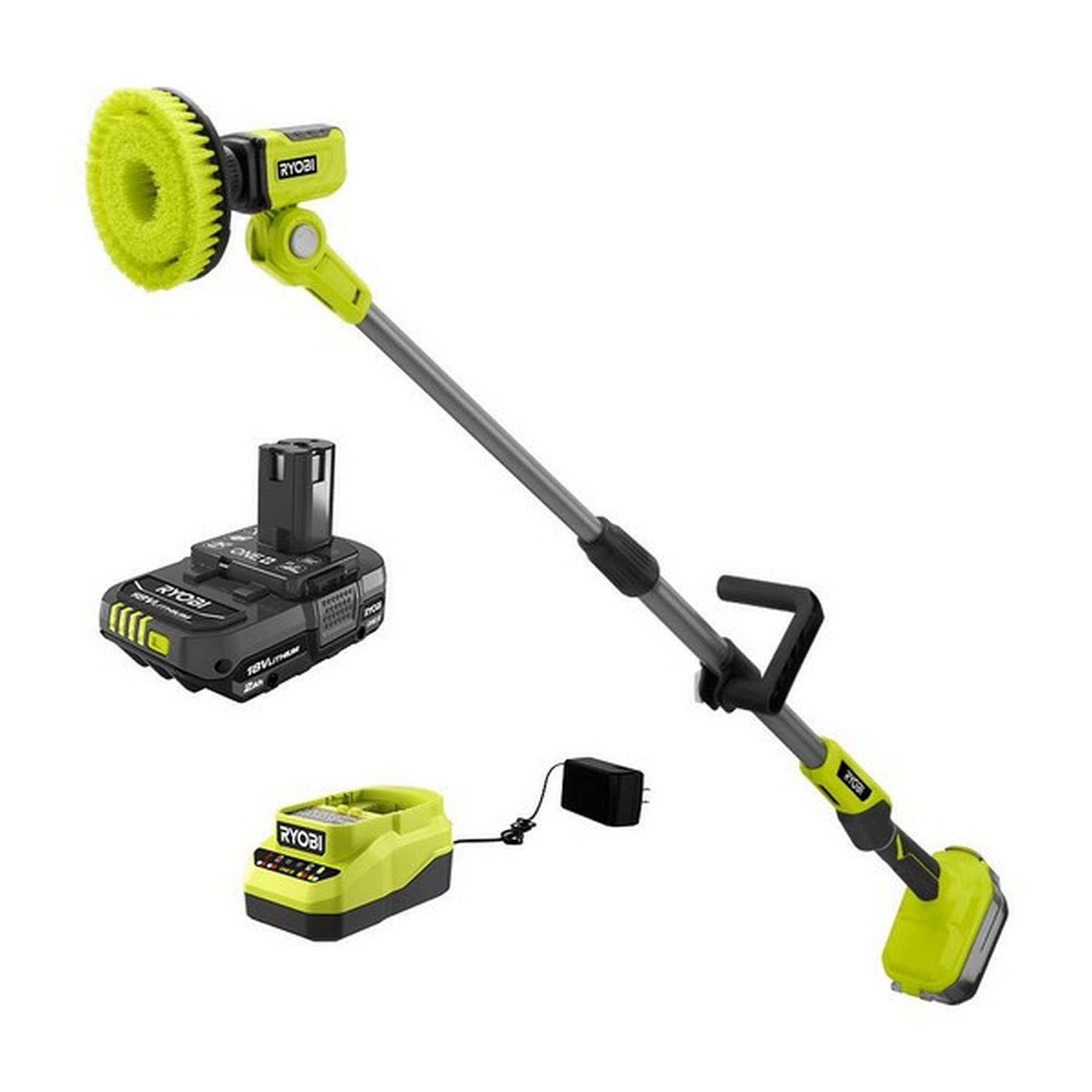 Depuradora Eléctrica Ryobi Inalámbrica One+ Telescópica, 18 V, 2 Ah - Venta Internacional.