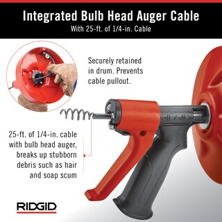 Foto 5 | Máquina Limpiadora De Desagües Ridgid 57043 Power Spin+ De 6 Mm X 7,6 M - Venta Internacional.