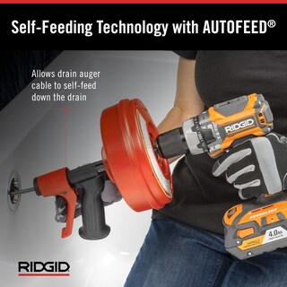 Foto 7 | Máquina Limpiadora De Desagües Ridgid 57043 Power Spin+ De 6 Mm X 7,6 M - Venta Internacional.