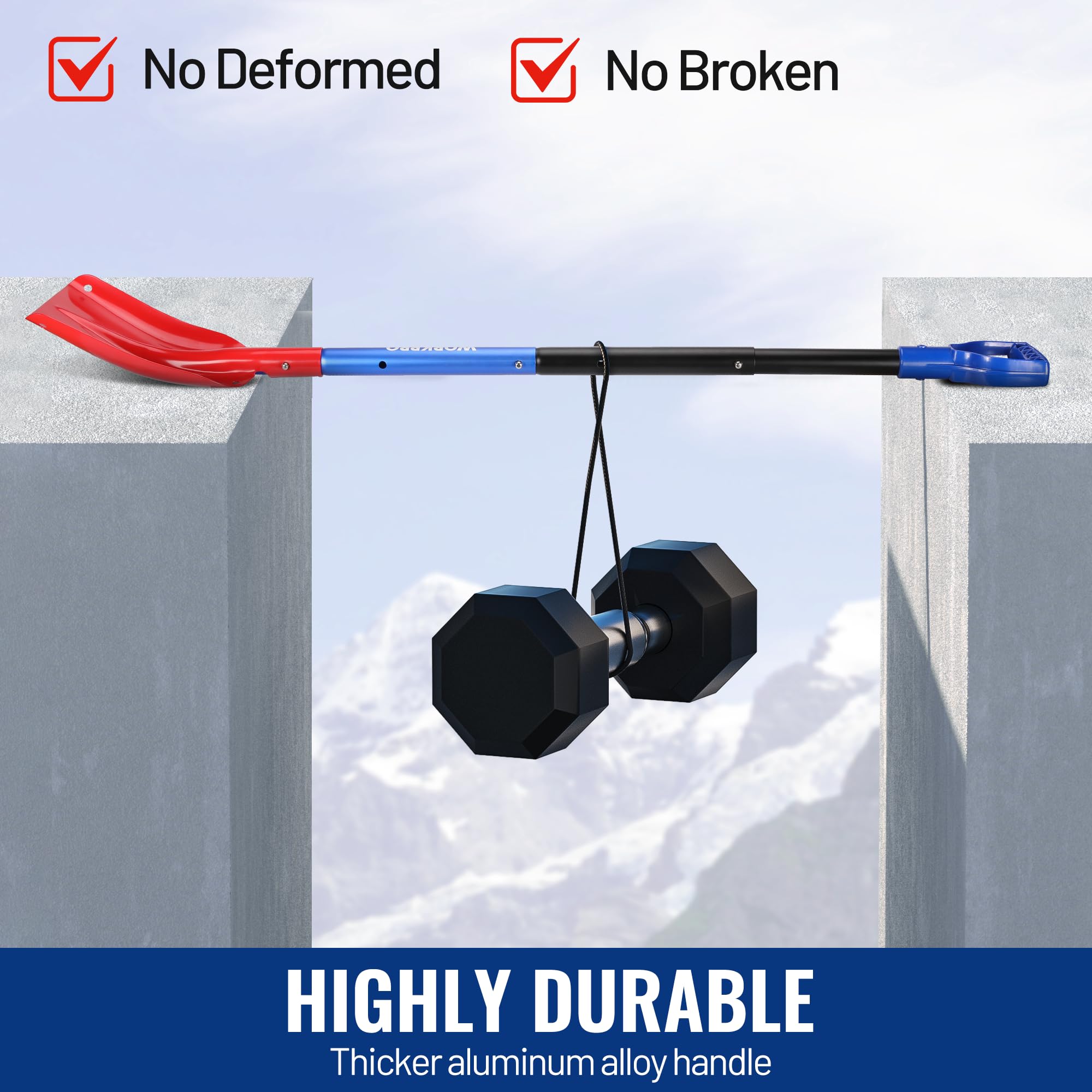 Foto 5 pulgar | Pala De Nieve Workpro 47 Ajustable De Aluminio Con Bolsa De Almacenamiento - Venta Internacional.