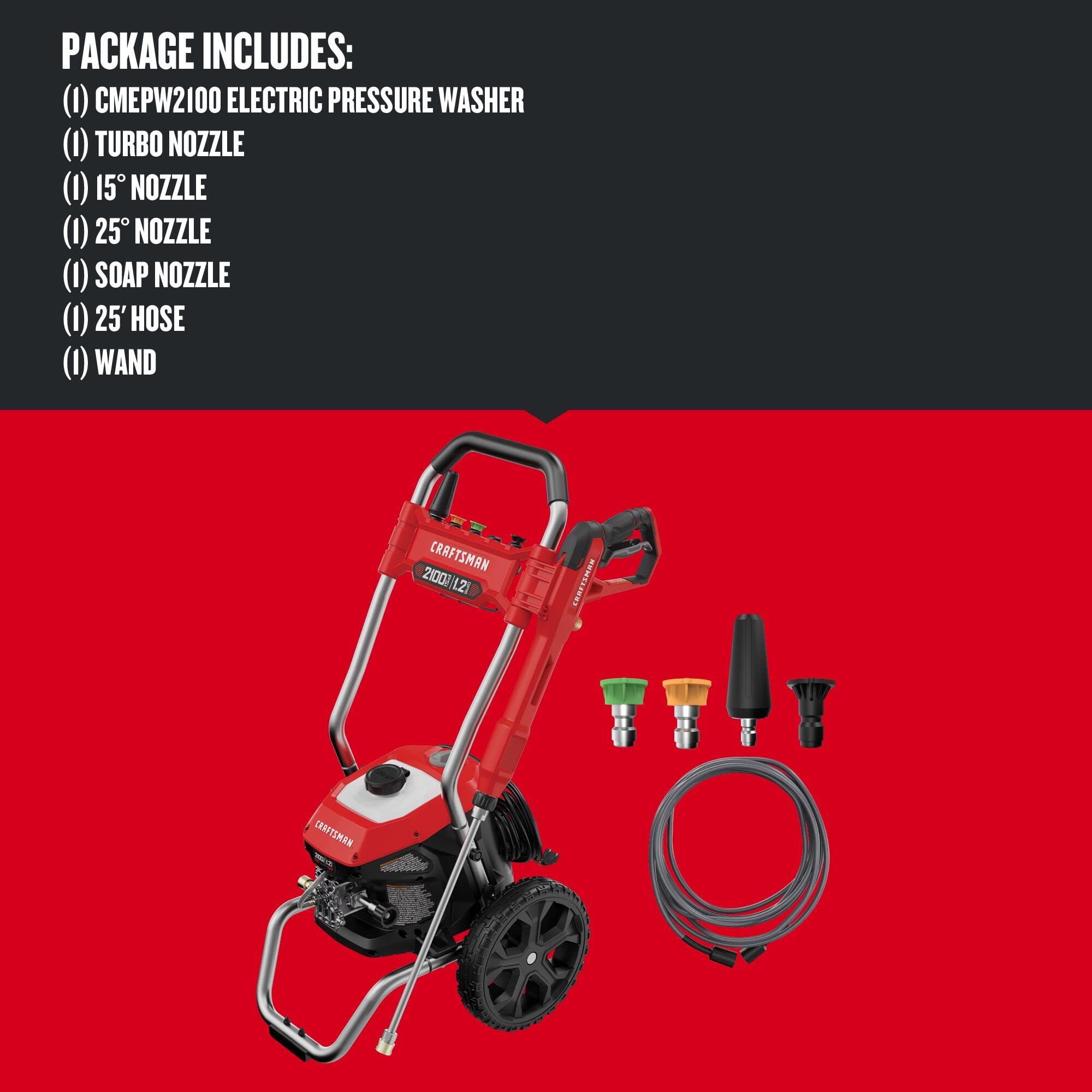 Foto 4 pulgar | Lavadora A Presión Craftsman Cmepw2100 2100 Psi 1.2 Gpm Con Cable - Venta Internacional.