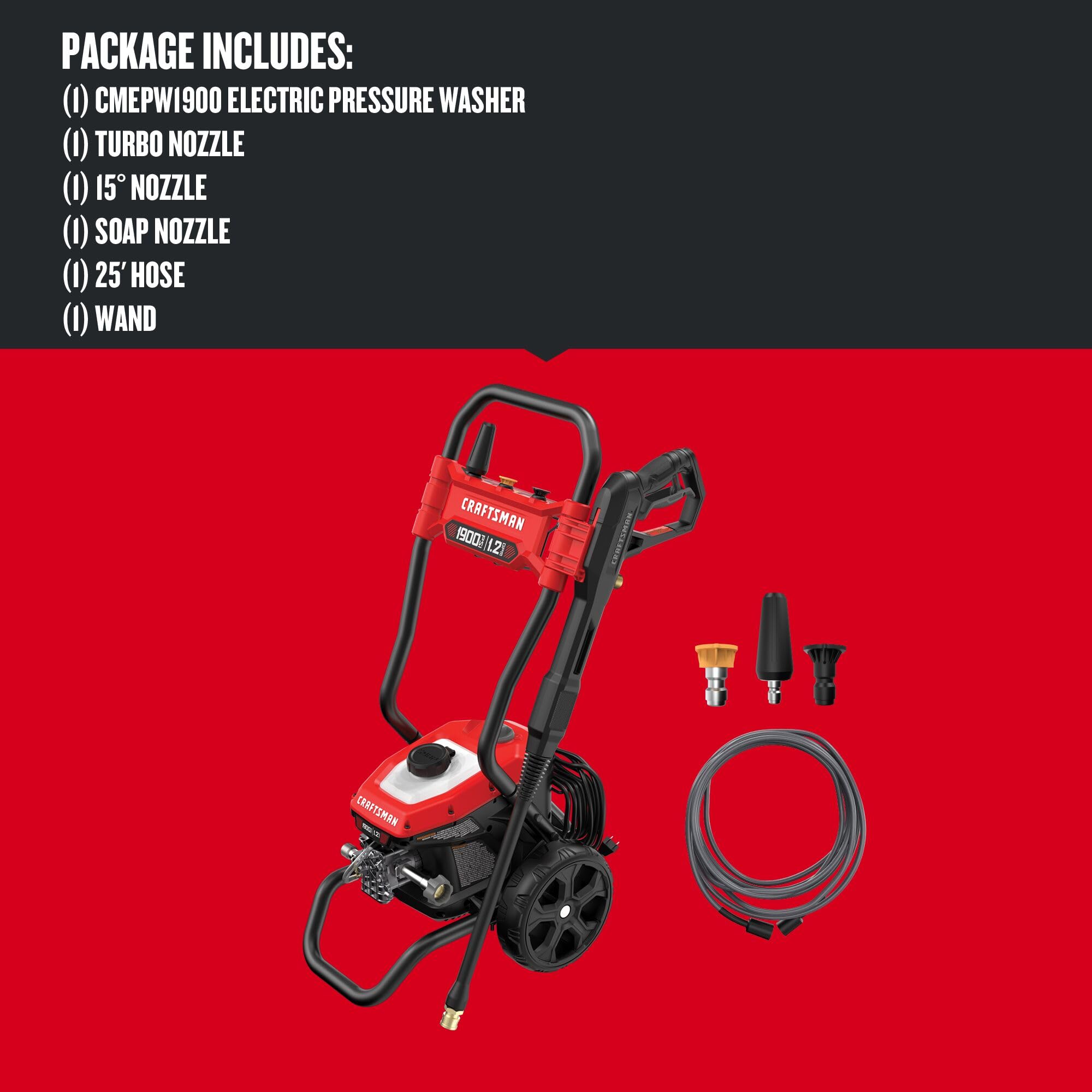 Foto 4 pulgar | Lavadora A Presión Craftsman Cmepw1900 1900 Psi 1.2 Gpm Con Cable - Venta Internacional.