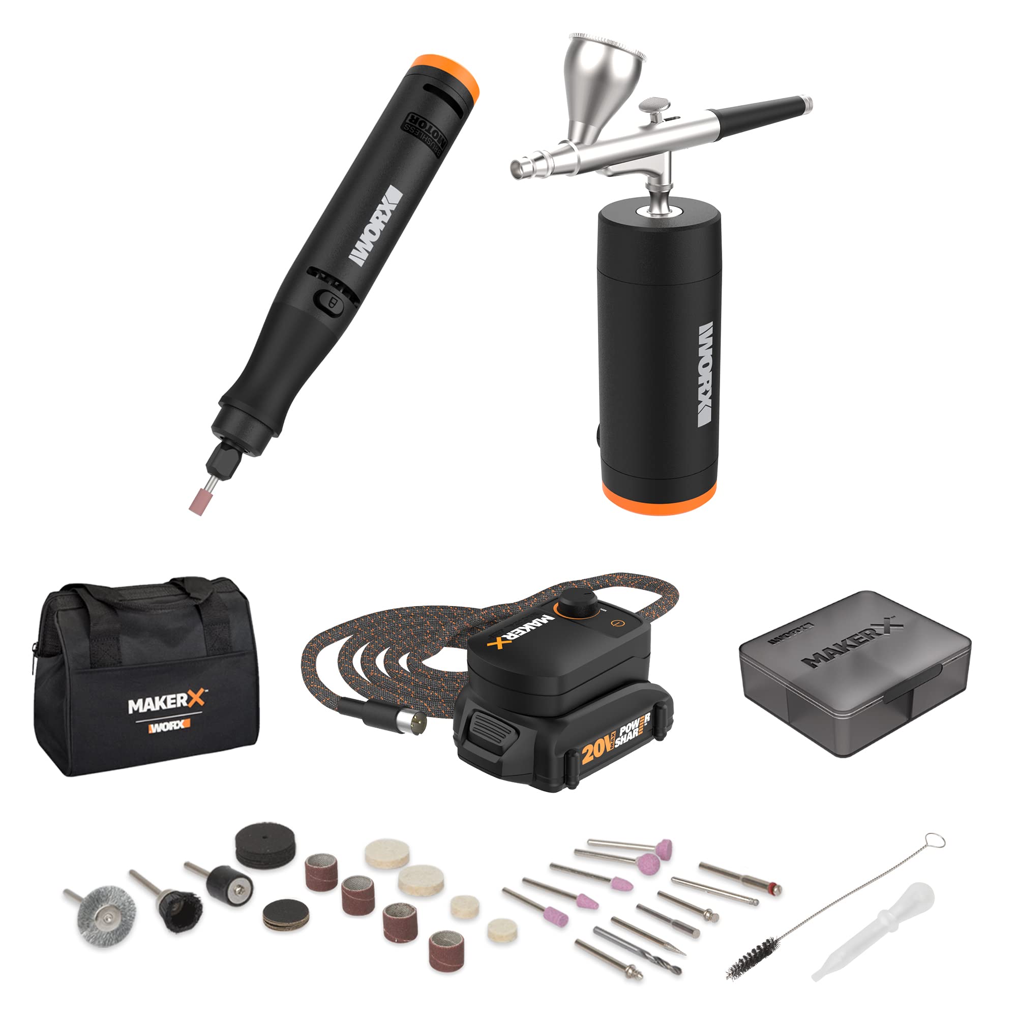 Foto 2 pulgar | Kit Combinado De Herramientas De Artesanía Worx Makerx Wx992l 20 V, 2 Piezas - Venta Internacional.