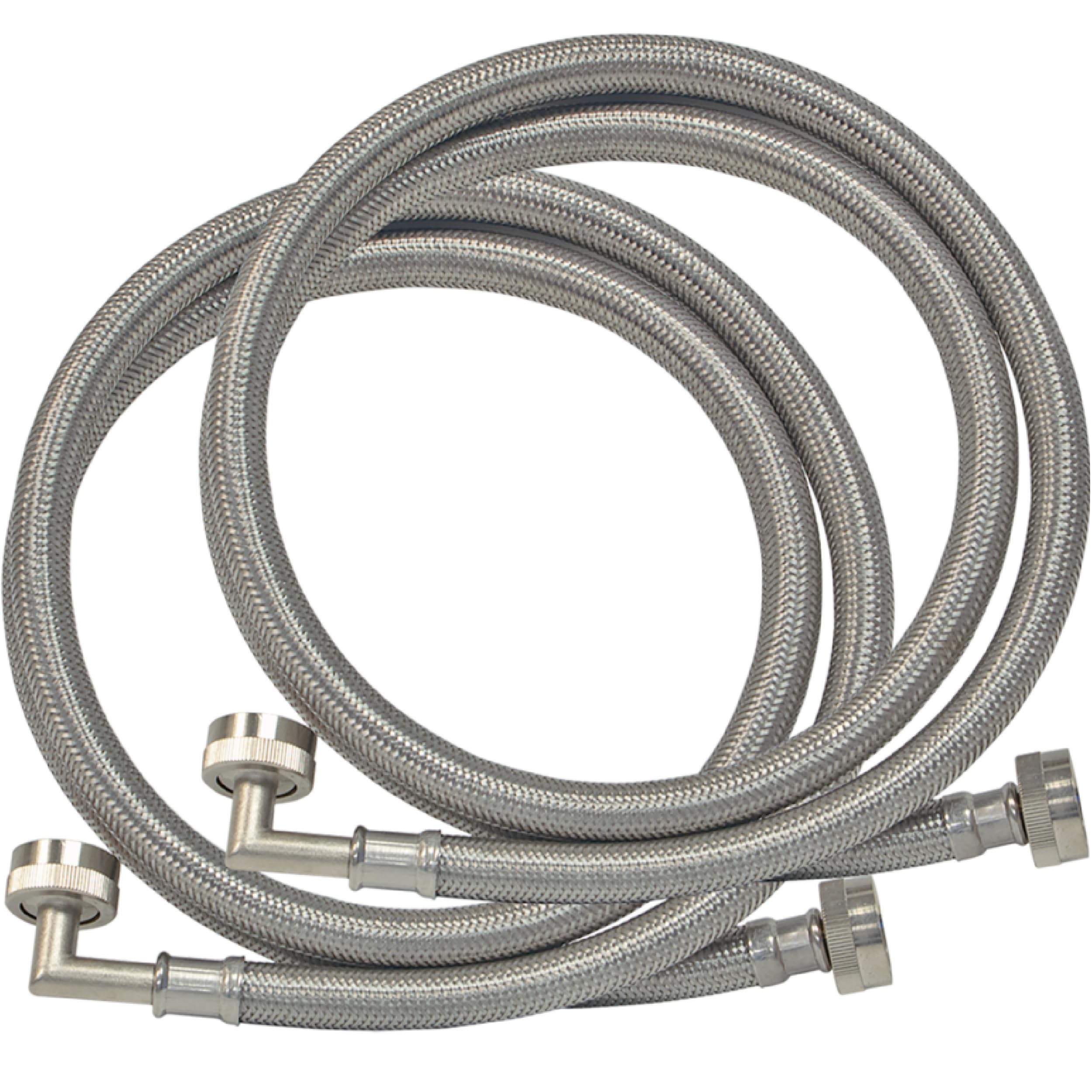 Conector Para Lavadora Eastman 41066, 6 Pies, 2 Unidades, Acero Inoxidable - Venta Internacional.