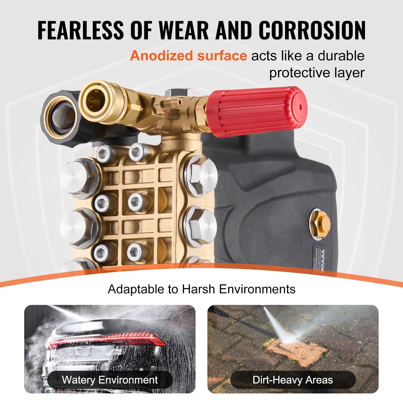 Foto 4 pulgar | Bomba de Lavado a Presión Vevor 4200 Psi 4,2 Gpm con 5 Boquillas - Venta Internacional