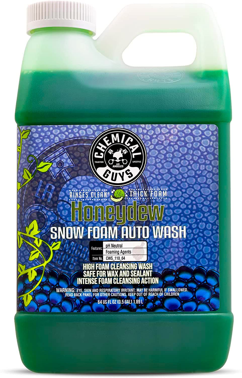 Jabón Para Lavado De Autos Chemical Guys Cws 110 Honeydew Snow Foam 1.89 L - Venta Internacional.