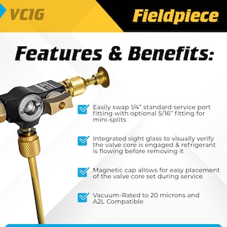 Foto 2 | Herramienta De Desmontaje De Núcleos De Válvulas Fieldpiece Vc1g De Hvac Tools - Venta Internacional.