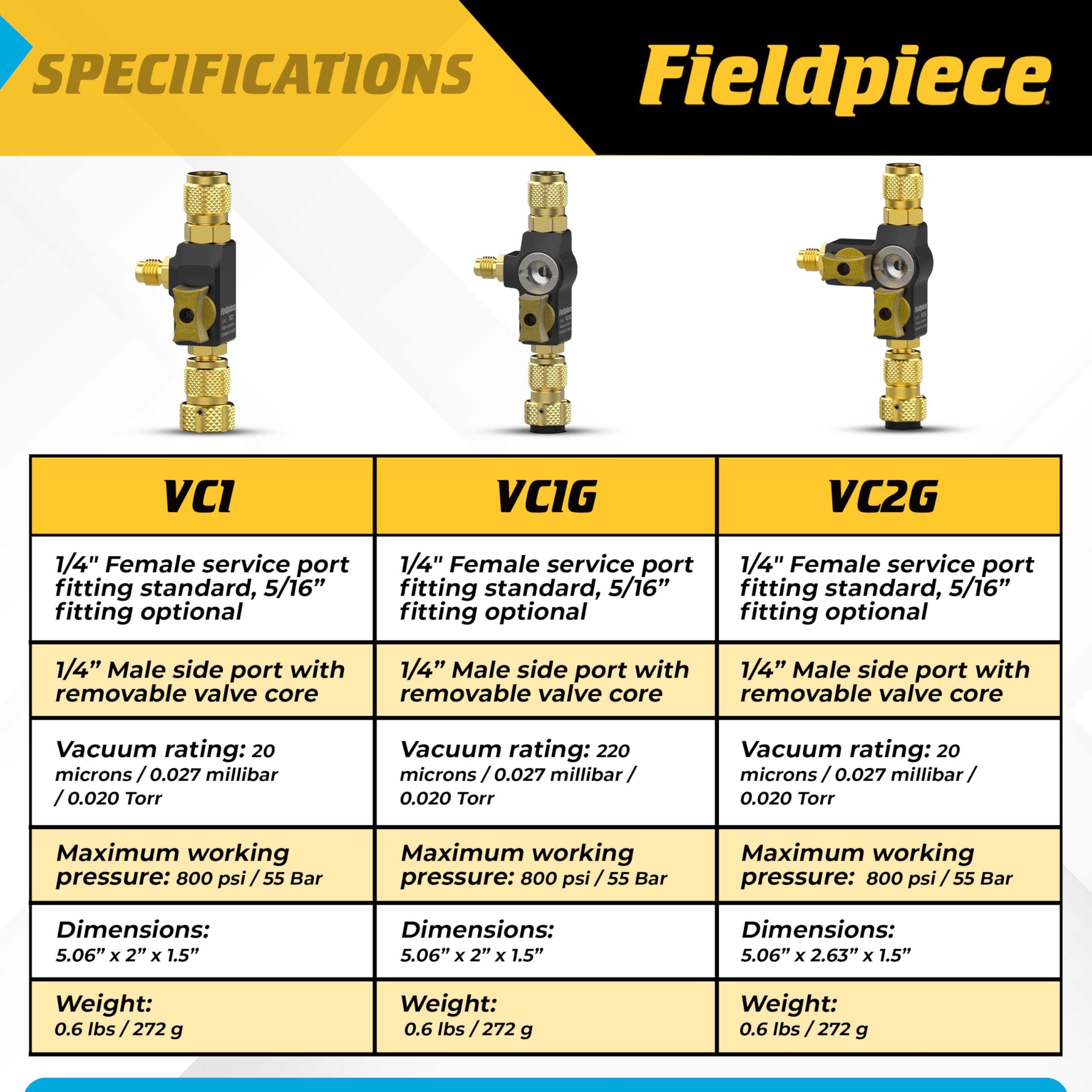Foto 4 | Herramienta De Desmontaje De Núcleos De Válvulas Fieldpiece Vc1g De Hvac Tools - Venta Internacional.