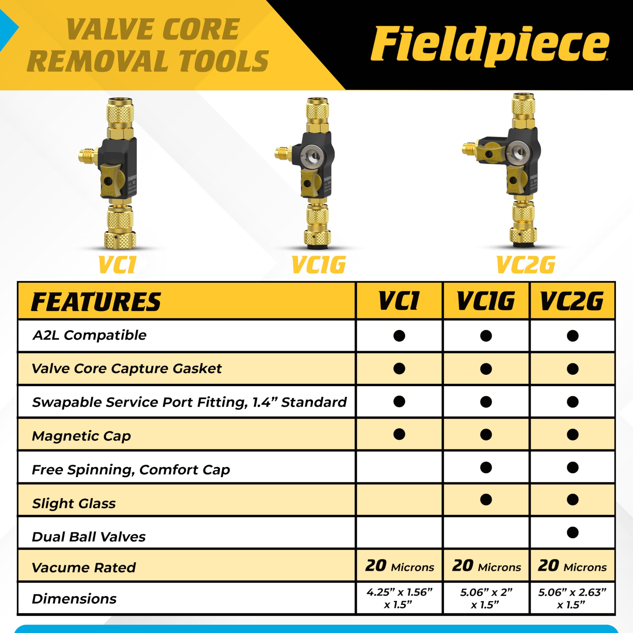 Foto 6 pulgar | Herramienta De Desmontaje De Núcleos De Válvulas Fieldpiece Vc1g De Hvac Tools - Venta Internacional.