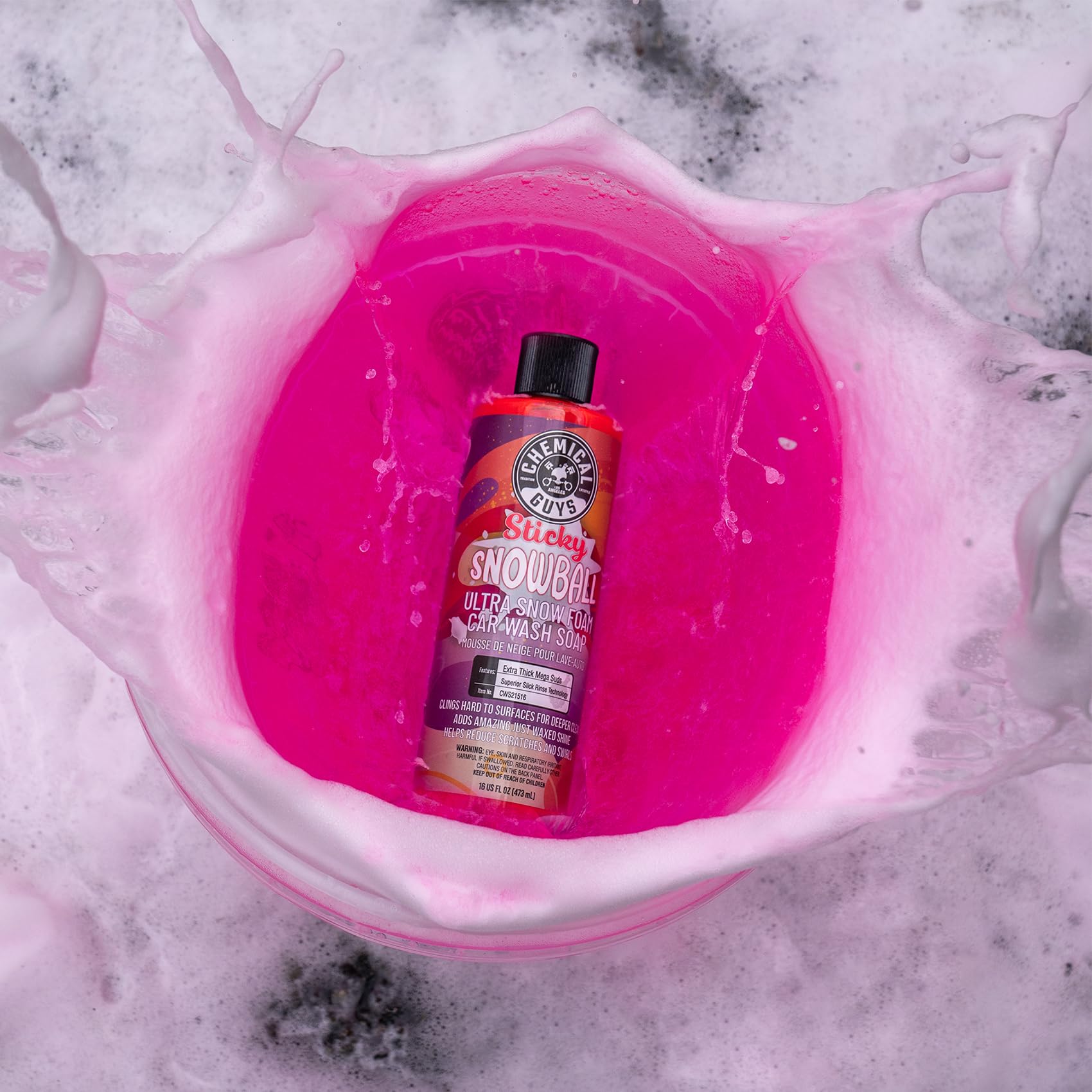 Foto 4 pulgar | Jabón Para Lavado De Autos Chemical Guys Sticky Snowball Ultra 473 Ml - Venta Internacional.